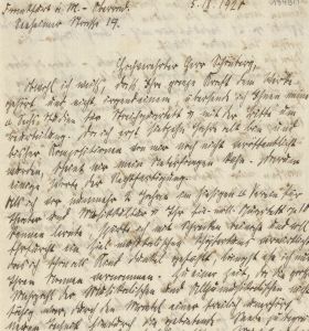 Theodor Wiesengrund, Brief an Arnold Schönberg vom 5. September 1920